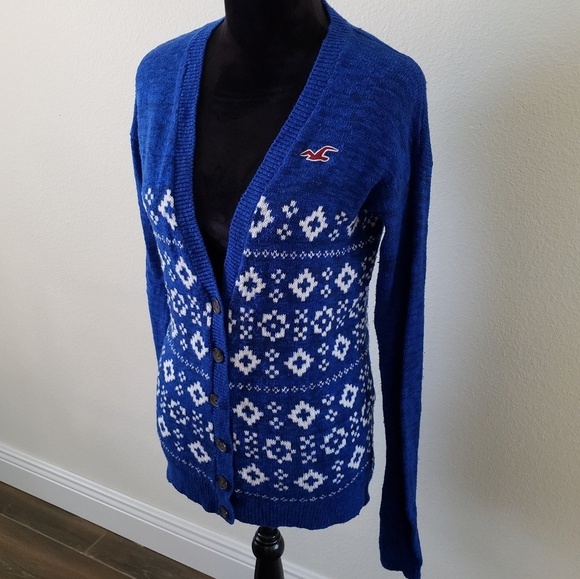 Fair Isle Button Down Cardigan Hollister - Picture 2 of 6